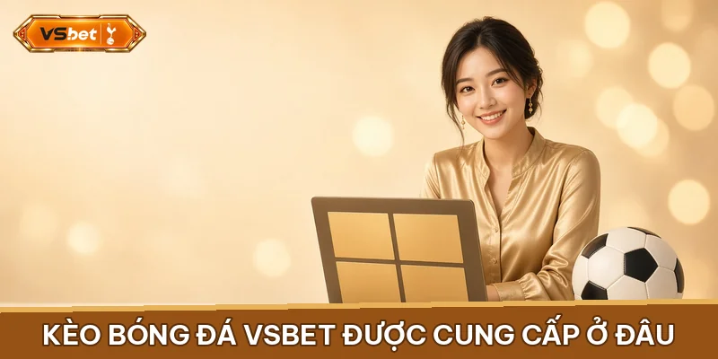 Bốn ô bảng màu trừu tượng trên màn hình laptop cạnh quả bóng nhỏ, minh hoạ bảng kèo bóng đá Vsbet