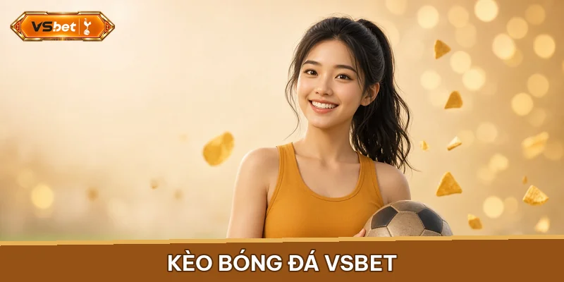 Quả bóng đá trên mặt cỏ dưới ánh đèn sân vận động minh hoạ kèo bóng đá Vsbet